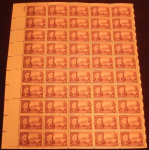 US #932 3c F.D.R. White House, Full Sheet, F/VF OG NH or better, post office ...