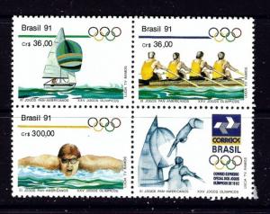 Brazil 2308a NH 1991 Olympics Block of 4