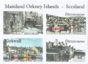ORKNEY ISLANDS  - 2014 -  Local Views - Imperf 4v Sheet - M N H - Private Issue