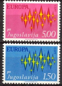 Yugoslavia 1972 Europa CEPT set of 2 MNH