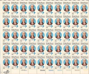 US Stamp - 1980 40c Philip Mazzei Airmail - 50 Stamp Sheet #C98