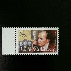 1997 32c Raoul Gustaf Wallenberg, Jewish Refugees Scott 3135 Mint F/VF NH