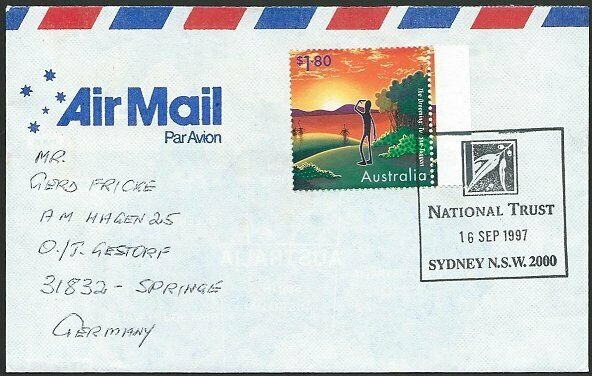 AUSTRALIA 1997 cover to Germany - nice franking - Sydney Pictorial pmk.....47283