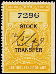 U.S. REV. STOCK TRANSFER RD24  Used (ID # 116424)