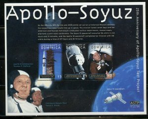 DOMINICA  APOLLO-SOYUZ SHEET  MINT NH  