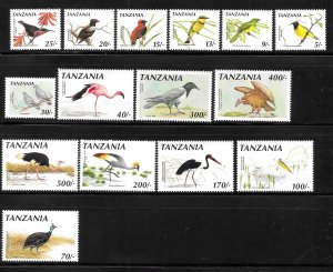 Tanzania 1990-91 Birds Bird Sc 606-617 MNH A413