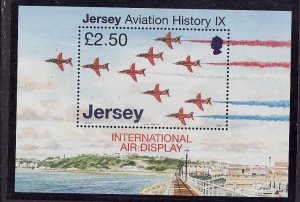 Jersey-Sc#1287-unused NH sheet-Planes-Aviation-2007-