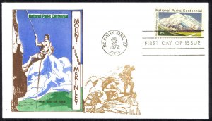 USA 1454 Jackson cachet FDC (f) (McKinley Park,AK) 1972 7.28 Mount McKinley