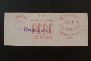 ship boat paquebot Hamburg America slogan meter 1931 Reich Germany