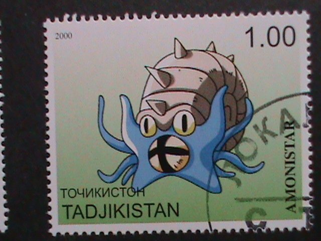 ​TAJIKISTAN -2000 LOVELY FAMPOUS POKEMON CTO FANCY POSTAL CANCEL VERY FINE