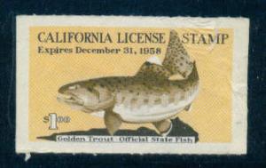 1958 Cal Trout Used Fine C1068