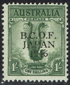 BCOF AUSTRALIA JAPAN OCCUPATION 1946 LYREBIRD 1/-