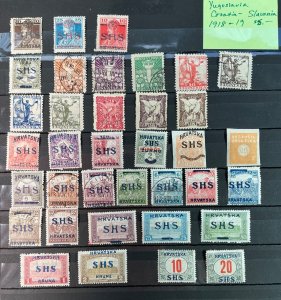Yugoslavia - Croatia-Slavonia Overprints collection *1918-19* mixed mint & used