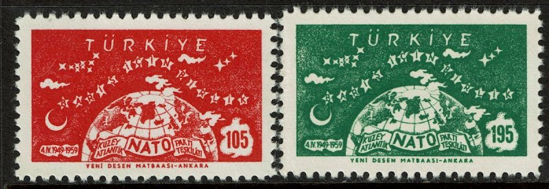 Turkey 1436-37  MNH - NATO 10th Anniversary - 1959