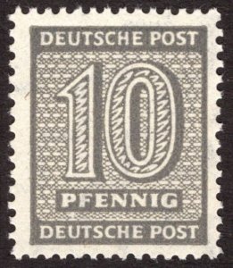 1945, Germany, West Saxony, 10pf, MNH, Sc 14N6