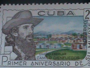 ​CUBA-1960-SC#647-1ST ANNIV:DEATH OF CAMILO CIENFUEGOS-MNH VF LAST ONE