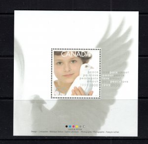 Canada #1813i  (1999 Child and Dove Millennium sheet)  VFMNH CV $7.50
