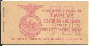 US AIRMAIL BOOKLET 25a