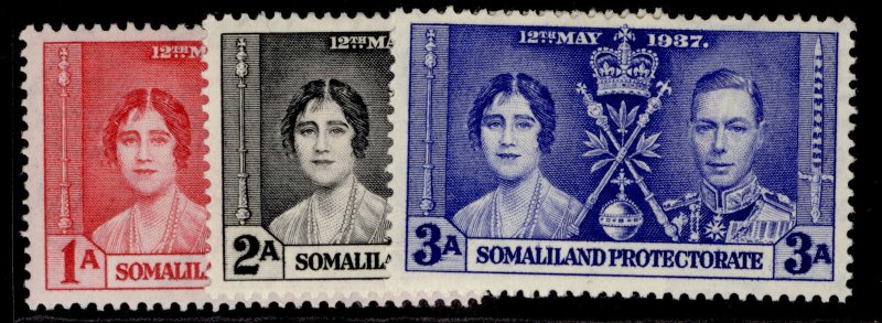 SOMALILAND PROTECTORATE GVI SG90-92, CORONATION set, M MINT.