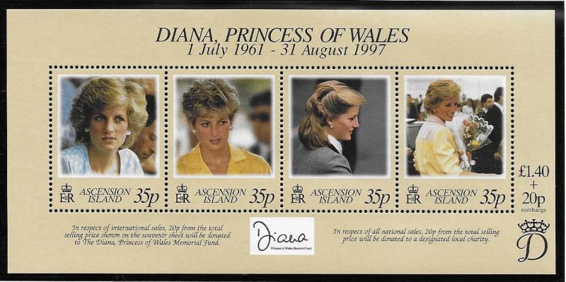 Ascension Island  Scott 696  MNH   Princess Diana