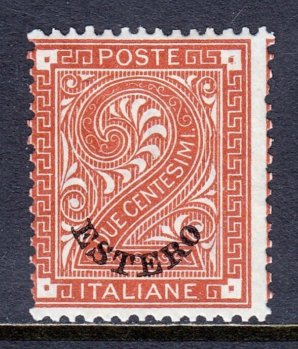 ITALY (OFFICES ABROAD) — SCOTT 2 — 1874 2c NUMERAL W/ESTERO OVPT.— MH — SCV $52