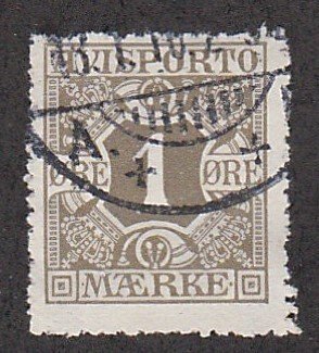 Denmark # P1, Newspaper Stamp, Used, 1/3 Cat.