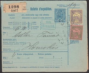 HUNGARY 1916 parcel card ex Arad............................................K356