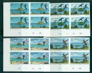 St Lucia 1985 Nature Reserves, Birds in Habitats IMPERF Cyl Blk 4 MUH lot68460