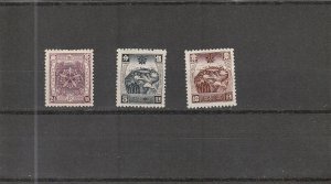 Manchukuo  Scott#  112-115  MH  (1937 Various Designs)