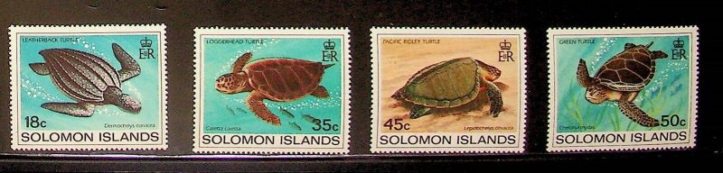 SOLOMON ISL. Sc 489-92 NH ISSUE OF 1983 - SEA TURTLES - (AS24)