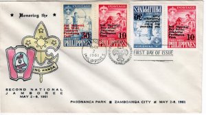 Philippines 1961 Sc 832-3, 833a FDC-24