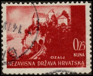 Croatia 30 - Used - 25b Osalj Castle (1941) +