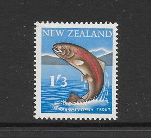 FISH - NEW ZEALAND #344 RAINBOW TROUT  MNH