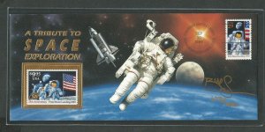(S) USA Sc 2842 & 2841a 1994 A Tribute to Space Exploration USPS Souvenir