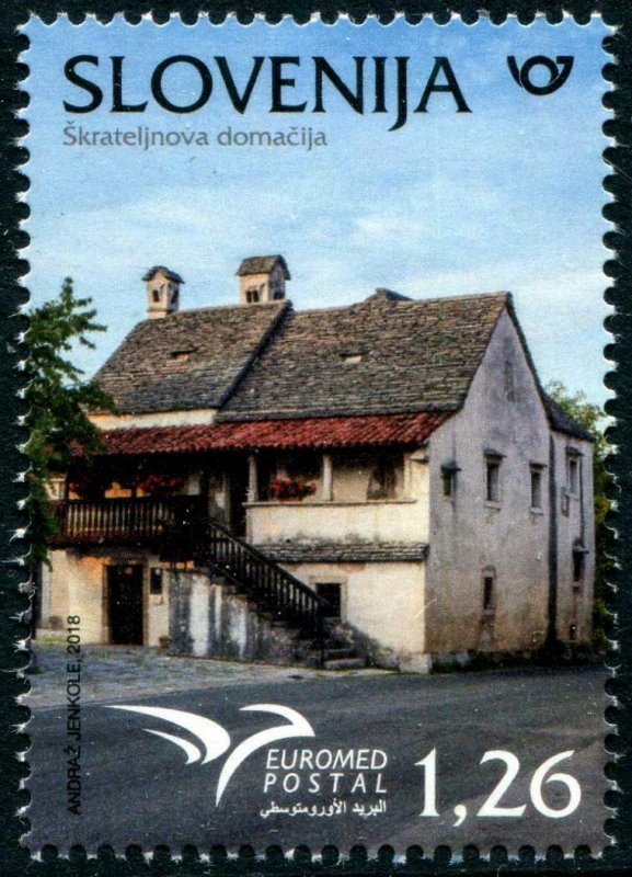 HERRICKSTAMP NEW ISSUES SLOVENIA Sc.# 1284 Euromed 2018 Houses