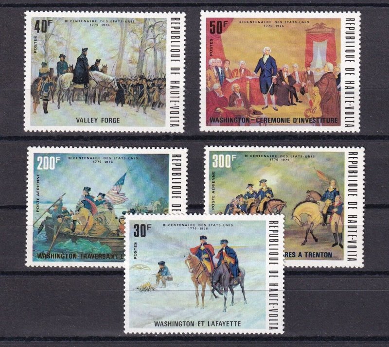 SA17a Upper Volta 1975 200th Anniv of American Independence '76 mint stamps