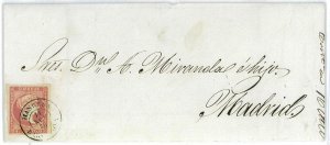 P0136 - SPAIN - POSTAL HISTORY - #48 Date Cover MANRESA 1858-