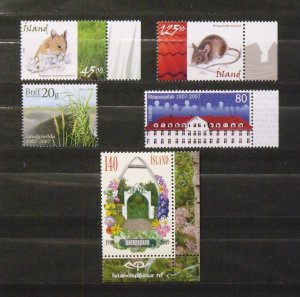 7977   Iceland   MNH # 1037, 1038, 1114, 1124, 1168               CV$ 10.25