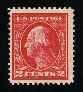 GENUINE SCOTT #406 MINT OG LH 1912 CARMINE PERF-12 SL-WATERMARKED #7023