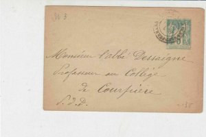 France 19th Century 1891 Military Correspondance Stamp Cover Ref 31273