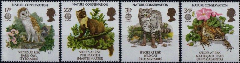 GB, (QE114),1986, Sg1320-Sg1323, Europa. Nature Conservation. MNH