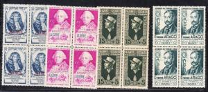 Algeria Scott B51,B53,B57,B59 Mint NH blocks (Catalog Value $38.80)