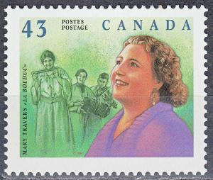 #1526 MNH Canada 43¢ Mary Travers - La Bolduc 1994