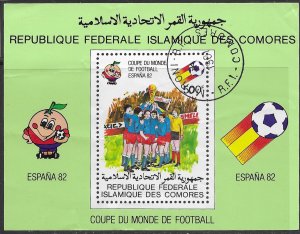 Comores mini sheet Football 1982 Spain.