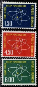 Indonesia Scott 578-580 MH* Atom stamp set