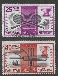 Pakistan 165-166  Short set  Used SC:$2.75