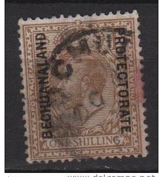 Bechuanaland 1913 - Scott 91 used - 1sh, George V, Wmk 33 