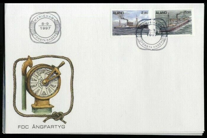 Aland Finland FDC 1997 ships steam freighters thornbury osmo superb used 