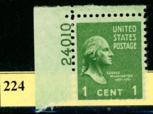 PKStamps - USA - 804 - MNH - Plate Number Single
