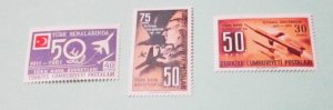 Turkey - 1515-17, MNH Set. 50th Anniv. of Turkey Air Force. SCV - $1.05